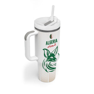 Custom World Football 2026 Algeria Tumbler With Handle Les Fennecs Desert Fox Pride