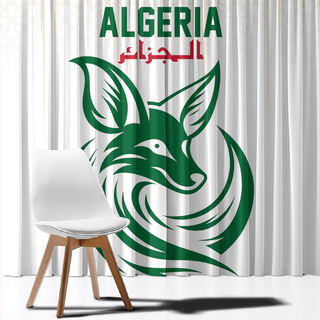 World Football 2026 Algeria Window Curtain Les Fennecs Desert Fox Pride
