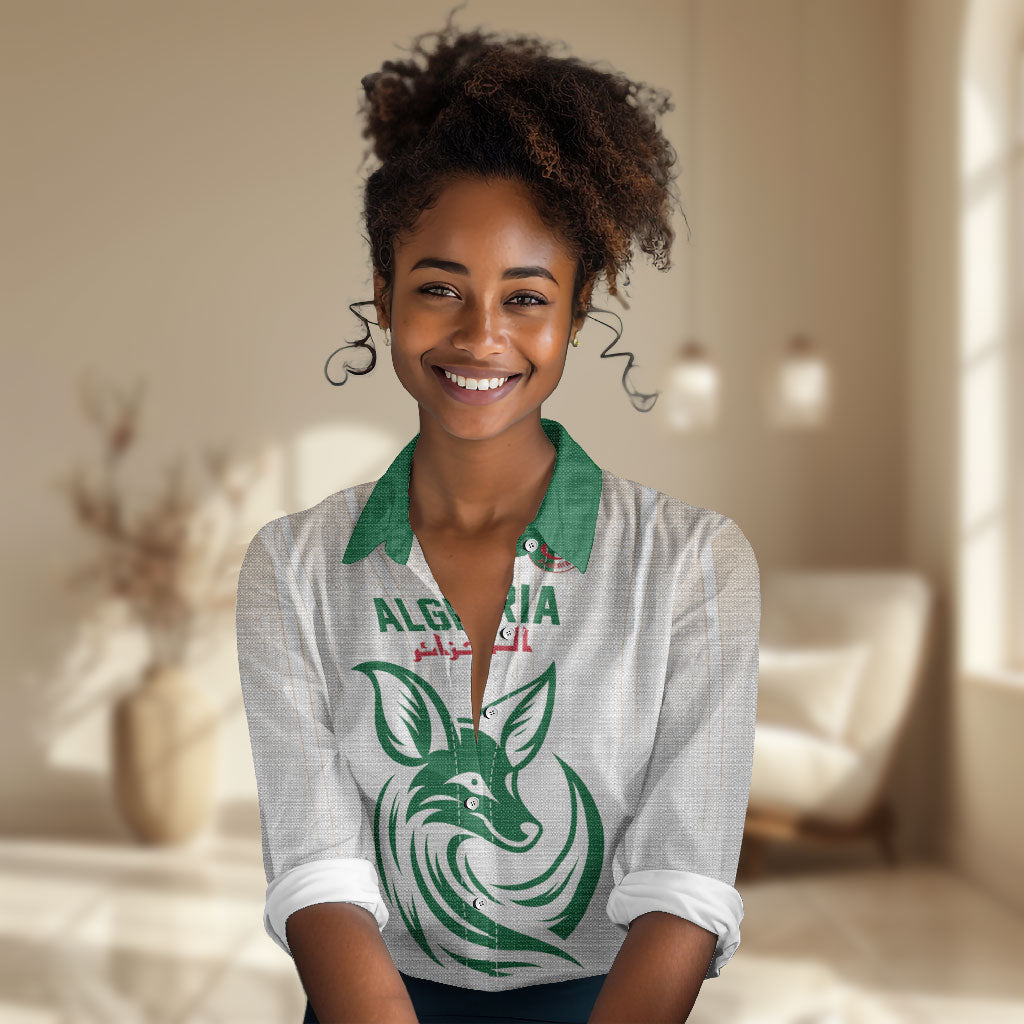Custom World Football 2026 Algeria Women Casual Shirt Les Fennecs Desert Fox Pride