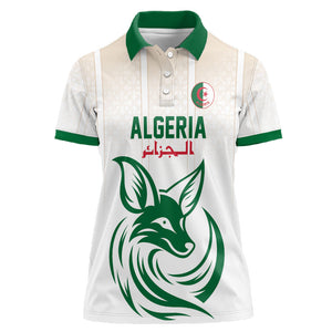 Custom World Football 2026 Algeria Women Polo Shirt Les Fennecs Desert Fox Pride
