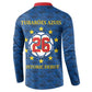 Cabo Verde Tubaroes Azuis Historic Debut 2026 Button Sweatshirt Cape Verde Past and Present Flag Motif
