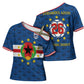 Cabo Verde Tubaroes Azuis Historic Debut 2026 Cross Shoulder Shirt Cape Verde Past and Present Flag Motif