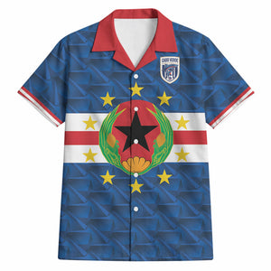 Cabo Verde Tubaroes Azuis Historic Debut 2026 Hawaiian Shirt Cape Verde Past and Present Flag Motif