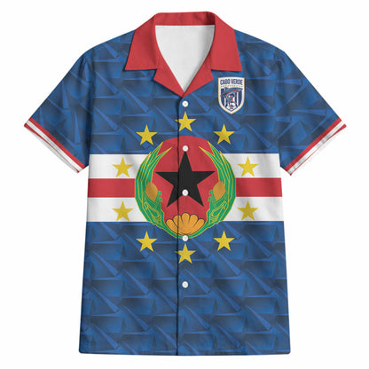 Cabo Verde Tubaroes Azuis Historic Debut 2026 Hawaiian Shirt Cape Verde Past and Present Flag Motif