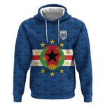 Cabo Verde Tubaroes Azuis Historic Debut 2026 Hoodie Cape Verde Past and Present Flag Motif