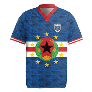 Cabo Verde Tubaroes Azuis Historic Debut 2026 Rugby Jersey Cape Verde Past and Present Flag Motif