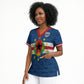 Cabo Verde Tubaroes Azuis Historic Debut 2026 Scrub Top Cape Verde Past and Present Flag Motif