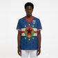 Cabo Verde Tubaroes Azuis Historic Debut 2026 Scrub Top Cape Verde Past and Present Flag Motif