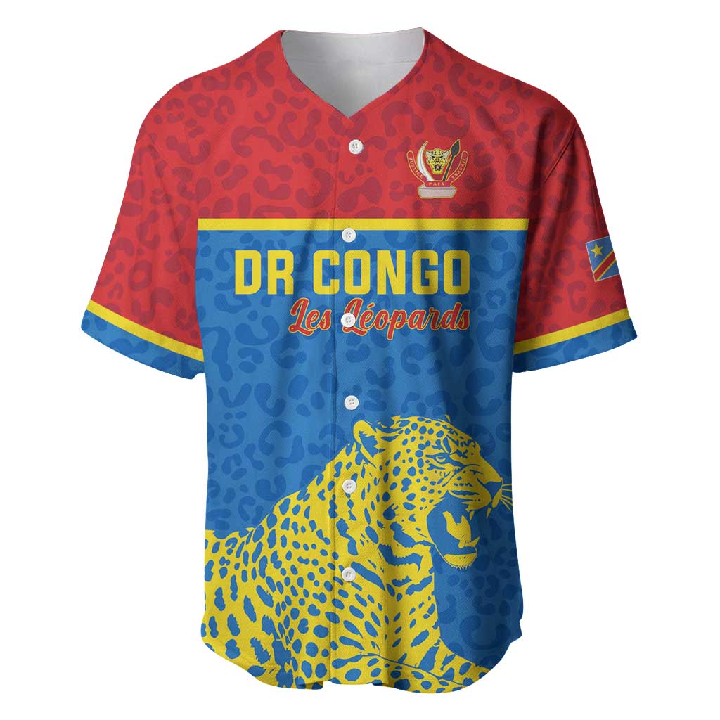 Custom World Football 2026 DR Congo Baseball Jersey Roar of Les Leopards