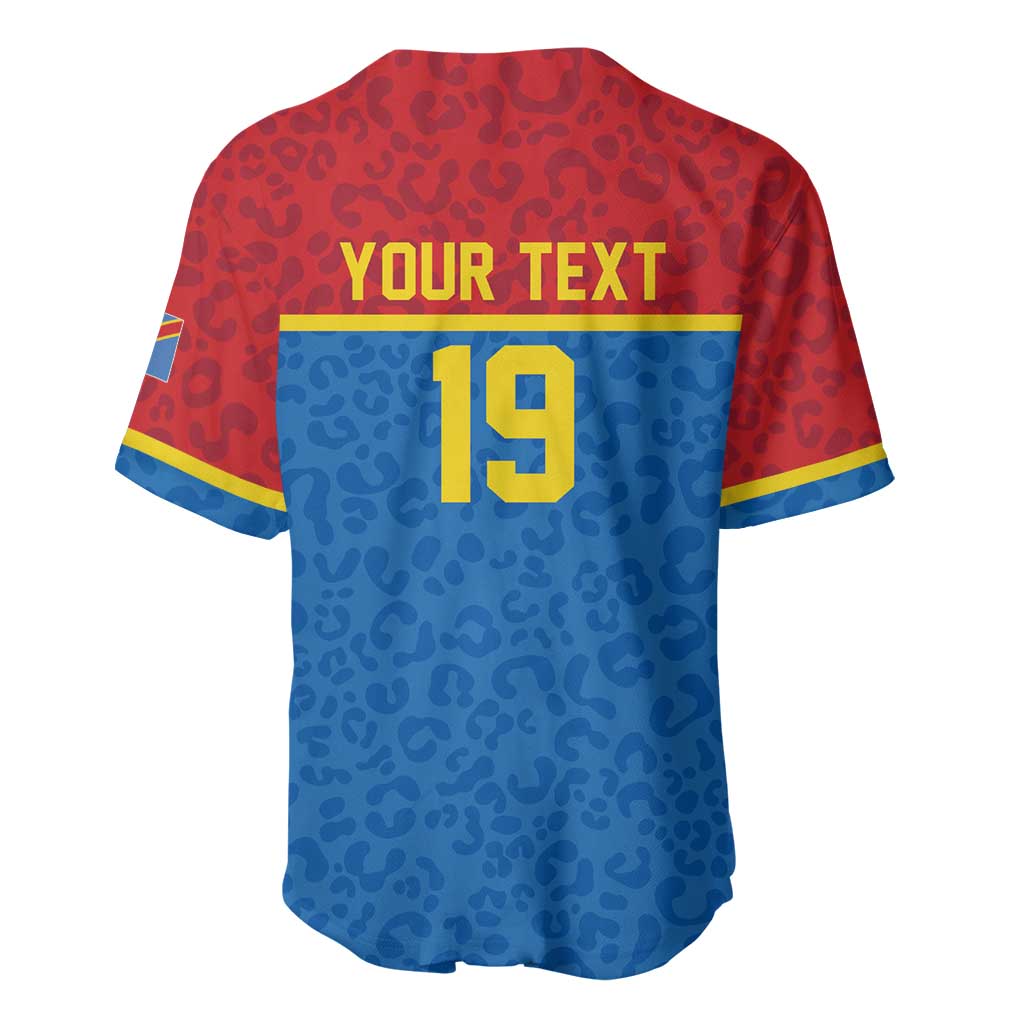 Custom World Football 2026 DR Congo Baseball Jersey Roar of Les Leopards