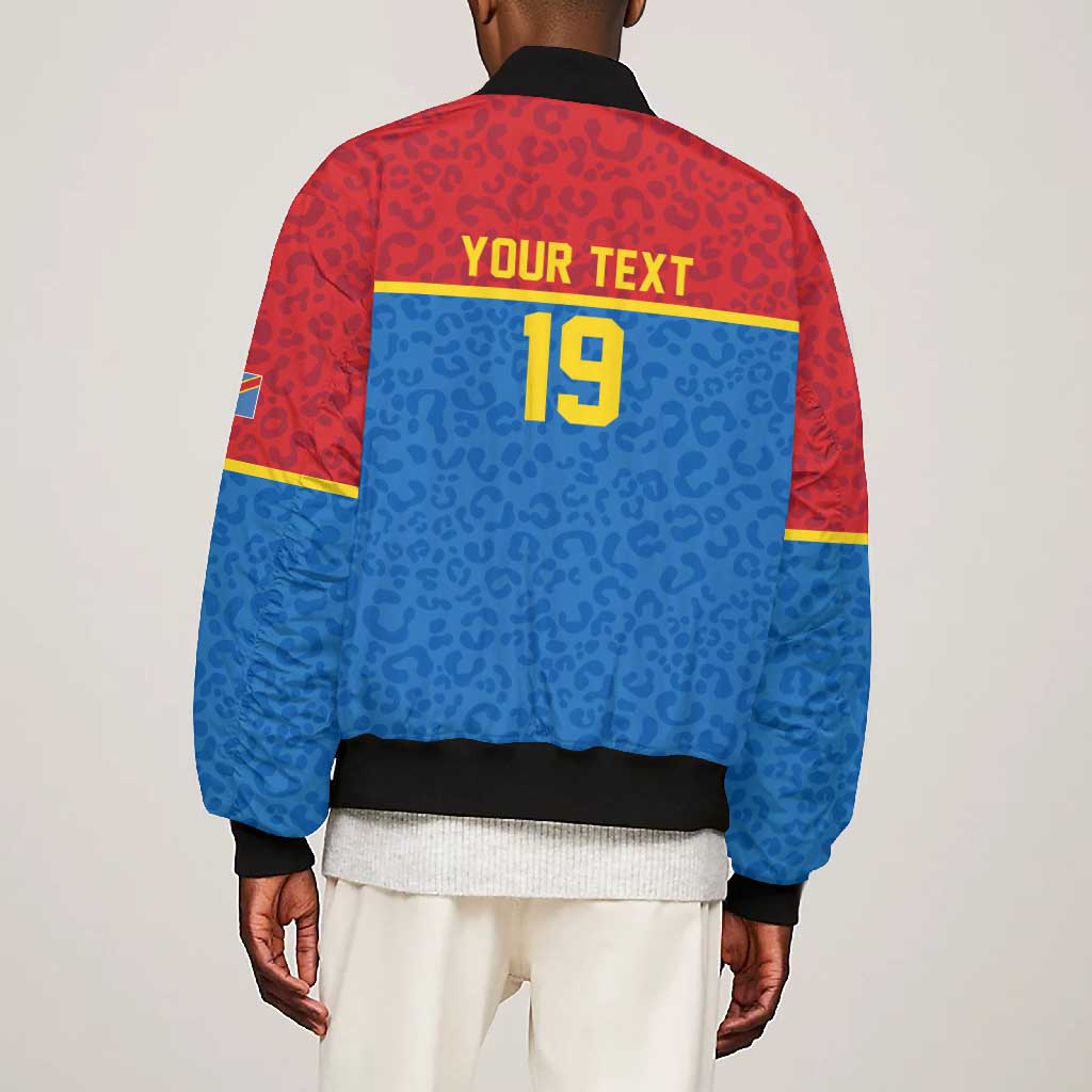 Custom World Football 2026 DR Congo Bomber Jacket Roar of Les Leopards
