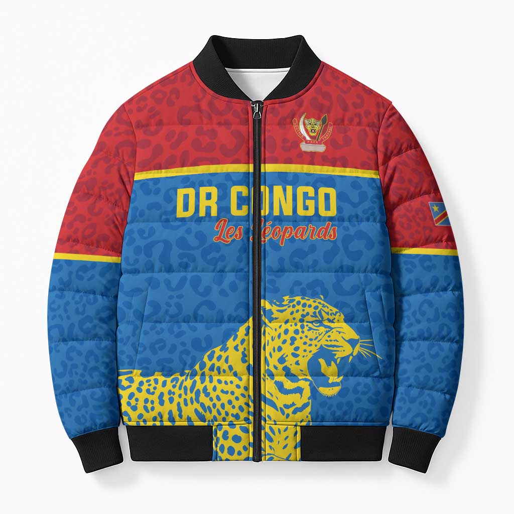 Custom World Football 2026 DR Congo Bomber Puffer Jacket Roar of Les Leopards