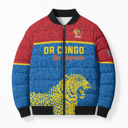Custom World Football 2026 DR Congo Bomber Puffer Jacket Roar of Les Leopards