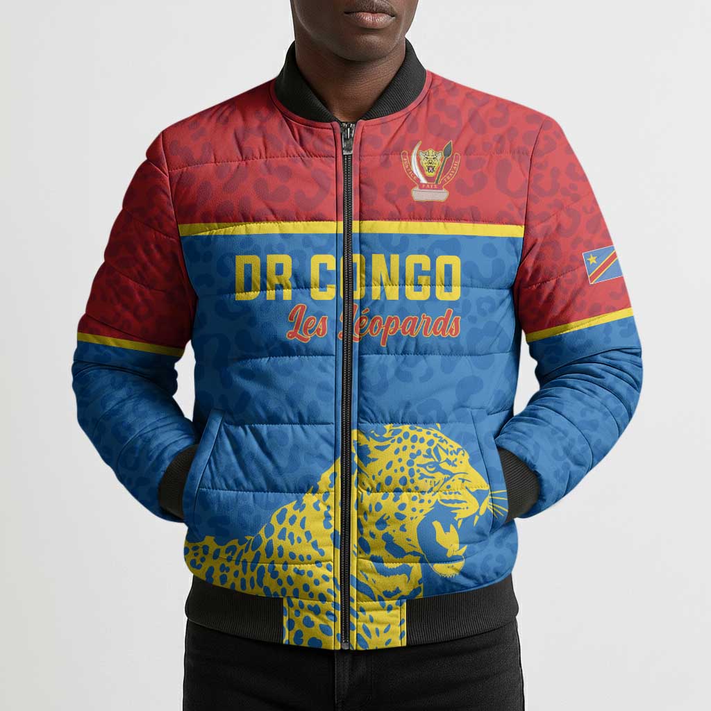 Custom World Football 2026 DR Congo Bomber Puffer Jacket Roar of Les Leopards