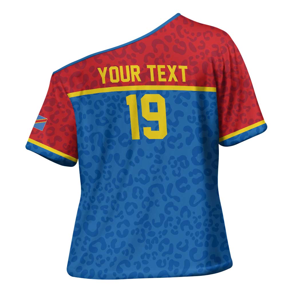 Custom World Football 2026 DR Congo Cross Shoulder Shirt Roar of Les Leopards