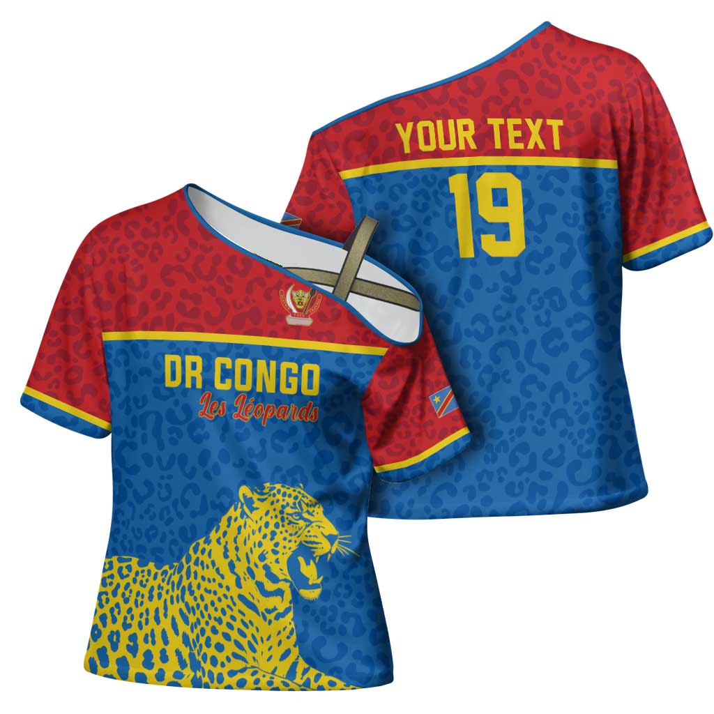 Custom World Football 2026 DR Congo Cross Shoulder Shirt Roar of Les Leopards