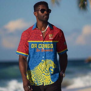 Custom World Football 2026 DR Congo Hawaiian Shirt Roar of Les Leopards