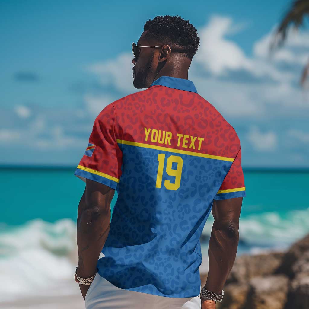 Custom World Football 2026 DR Congo Hawaiian Shirt Roar of Les Leopards