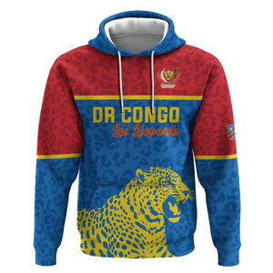 Custom World Football 2026 DR Congo Hoodie Roar of Les Leopards