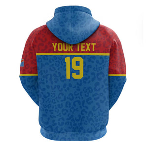 Custom World Football 2026 DR Congo Hoodie Roar of Les Leopards