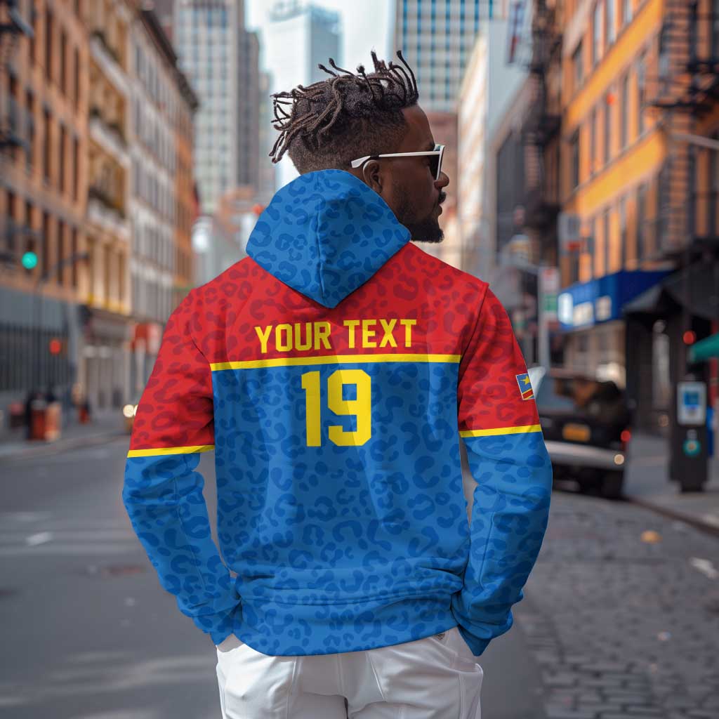 Custom World Football 2026 DR Congo Hoodie Roar of Les Leopards
