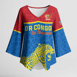 Custom World Football 2026 DR Congo Kimono Sleeve Blouse Roar of Les Leopards