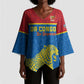 Custom World Football 2026 DR Congo Kimono Sleeve Blouse Roar of Les Leopards