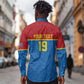 Custom World Football 2026 DR Congo Long Sleeve Button Shirt Roar of Les Leopards