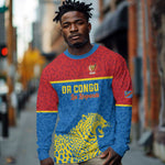 Custom World Football 2026 DR Congo Long Sleeve Shirt Roar of Les Leopards