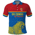 Custom World Football 2026 DR Congo Polo Shirt Roar of Les Leopards