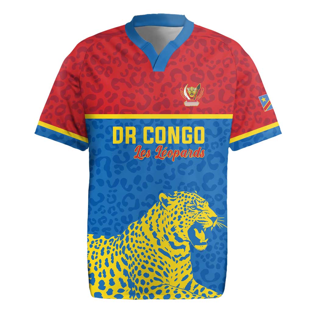 Custom World Football 2026 DR Congo Rugby Jersey Roar of Les Leopards