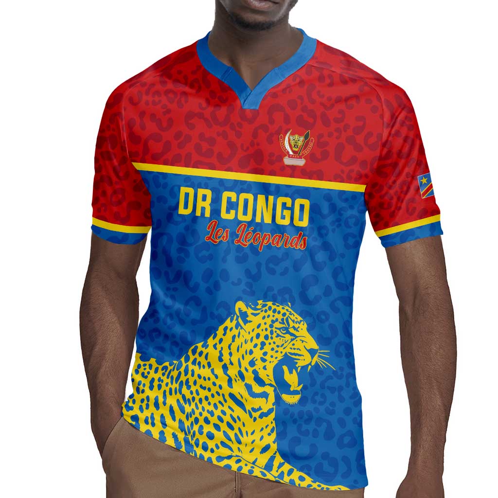 Custom World Football 2026 DR Congo Rugby Jersey Roar of Les Leopards