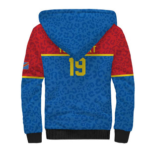 Custom World Football 2026 DR Congo Sherpa Hoodie Roar of Les Leopards