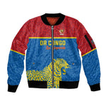 Custom World Football 2026 DR Congo Sleeve Zip Bomber Jacket Roar of Les Leopards