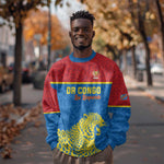 Custom World Football 2026 DR Congo Sweatshirt Roar of Les Leopards