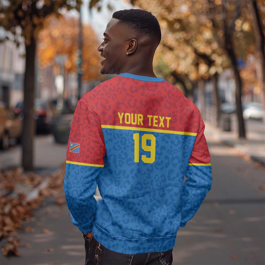 Custom World Football 2026 DR Congo Sweatshirt Roar of Les Leopards