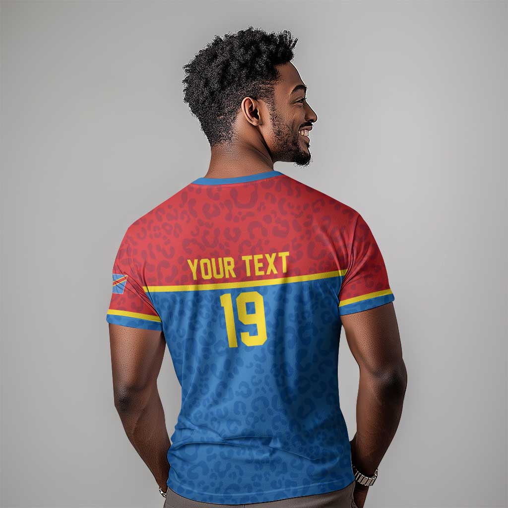 Custom World Football 2026 DR Congo T shirt Roar of Les Leopards