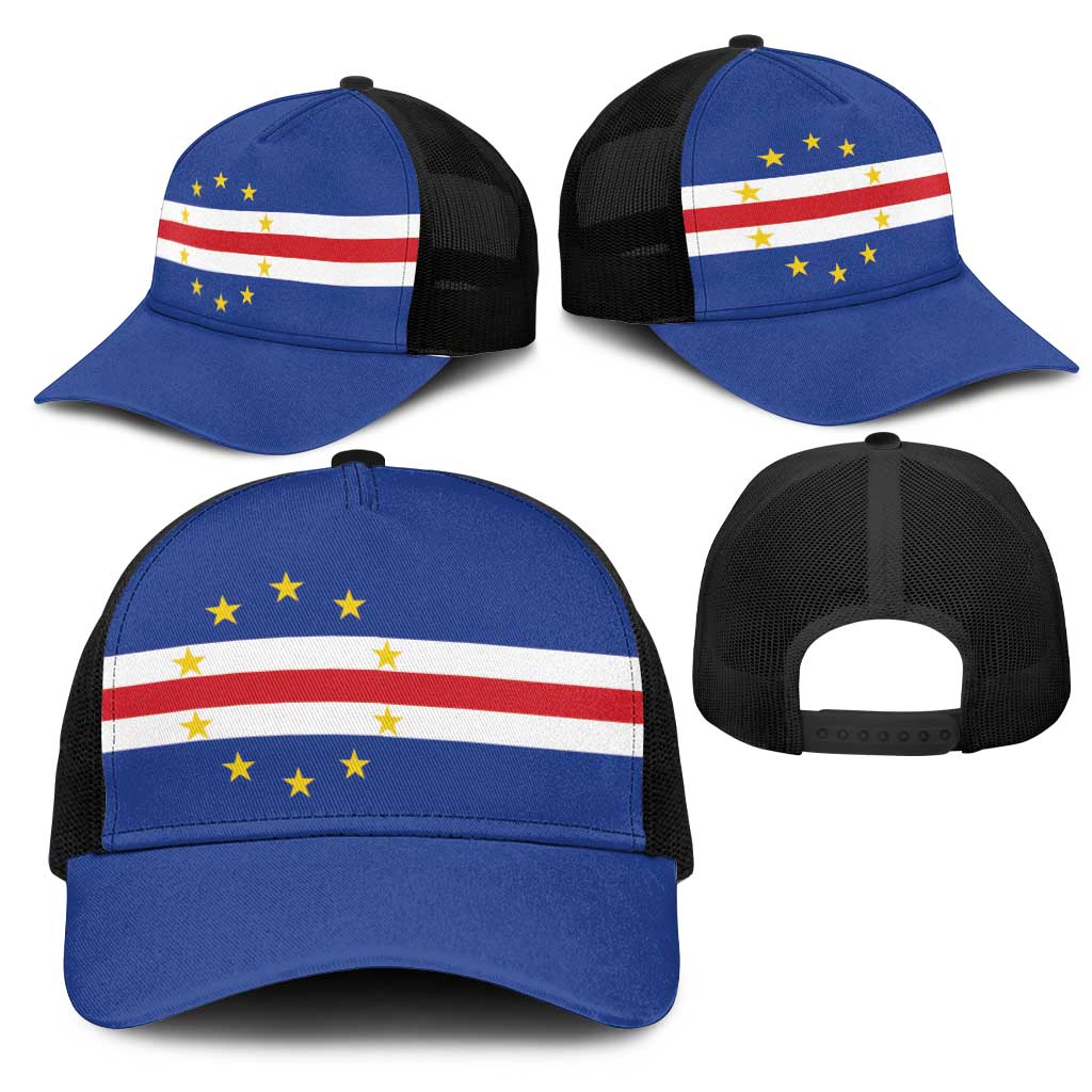 Cape Verde Baseball Net Cap National Flag Colors - African Pride