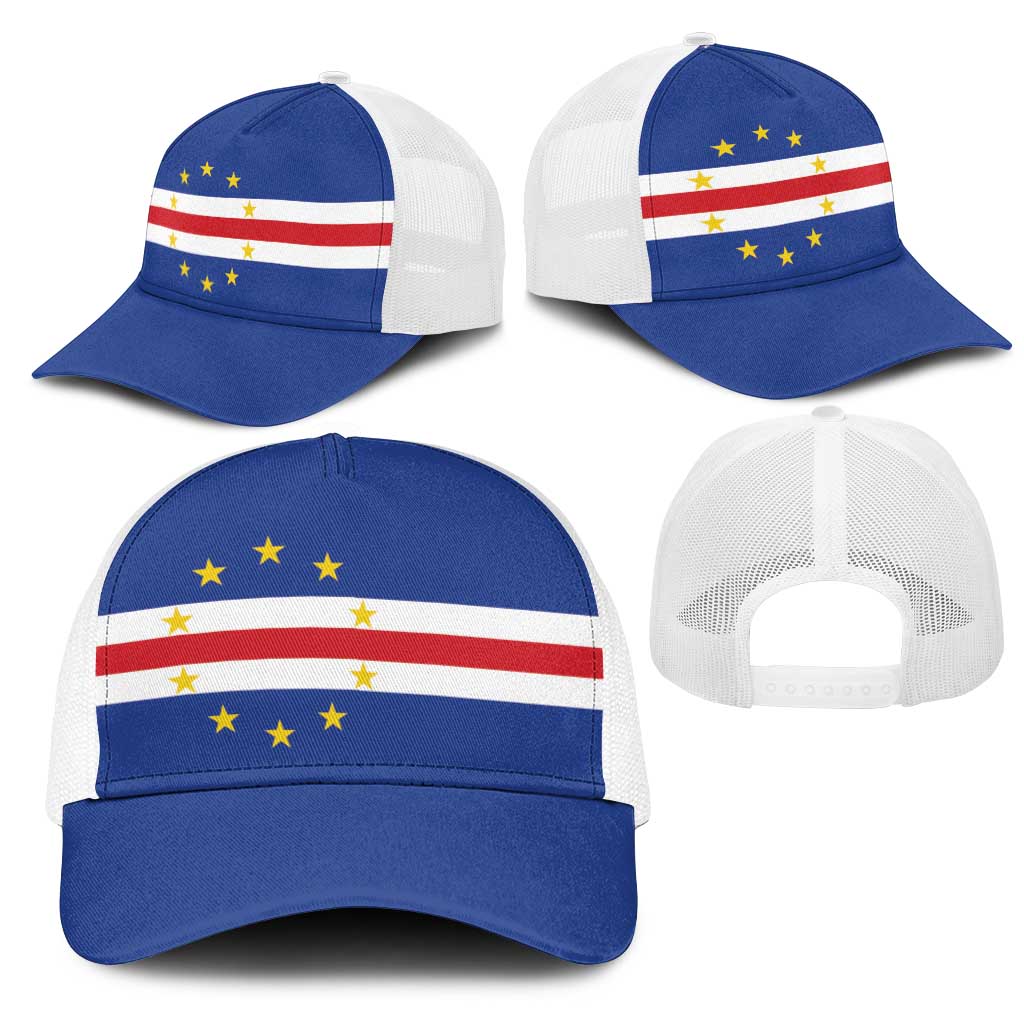 Cape Verde Baseball Net Cap National Flag Colors - African Pride