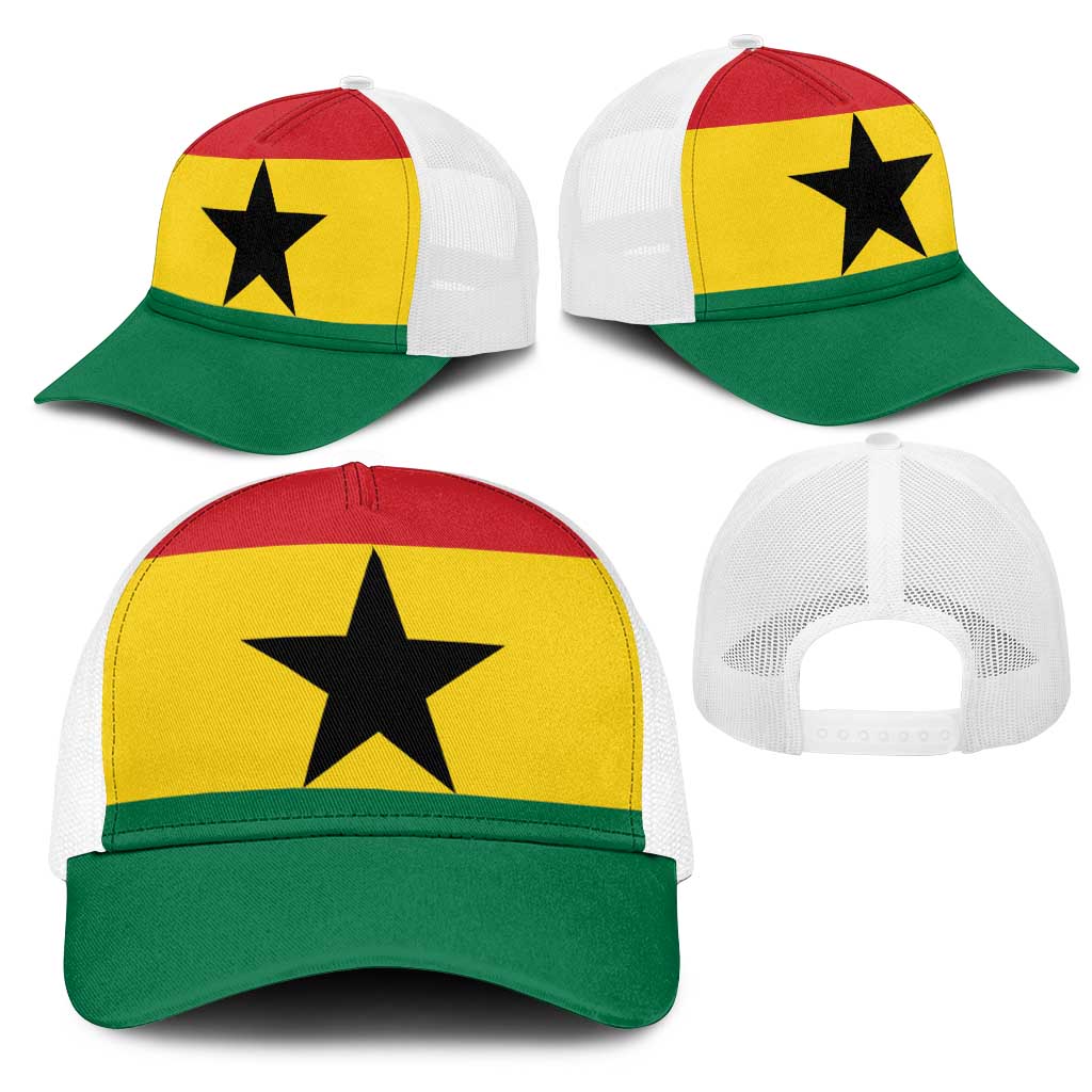 Ghana Mesh Trucker Cap National Flag Colors - African Pride