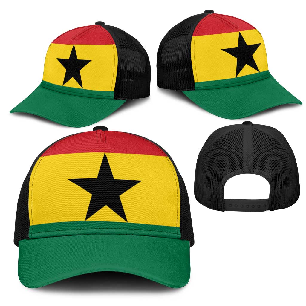 Ghana Mesh Trucker Cap National Flag Colors - African Pride
