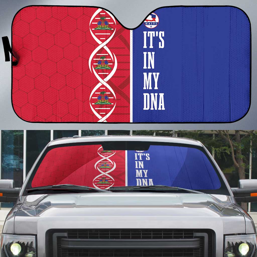 Afro-Haiti Football Auto Sun Shade It's In My DNA - African Pride