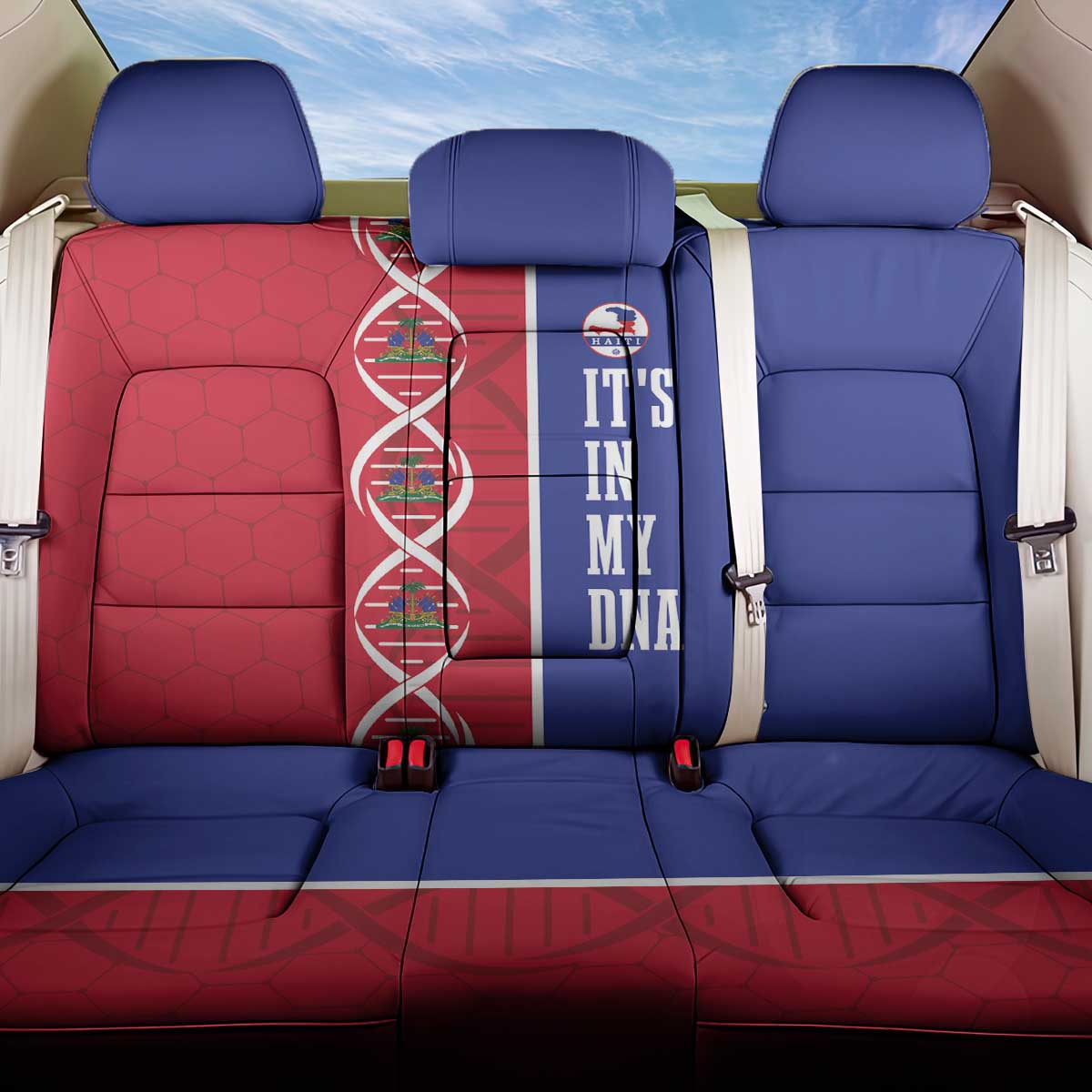 Afro-Haiti Football Back Car Seat Cover It's In My DNA - African Pride