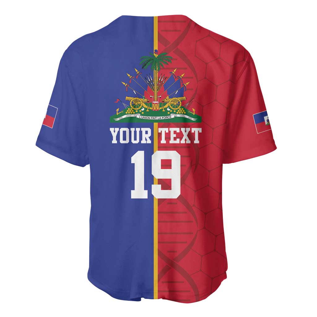 Custom Afro-Haiti Football Baseball Jersey It's In My DNA LT19