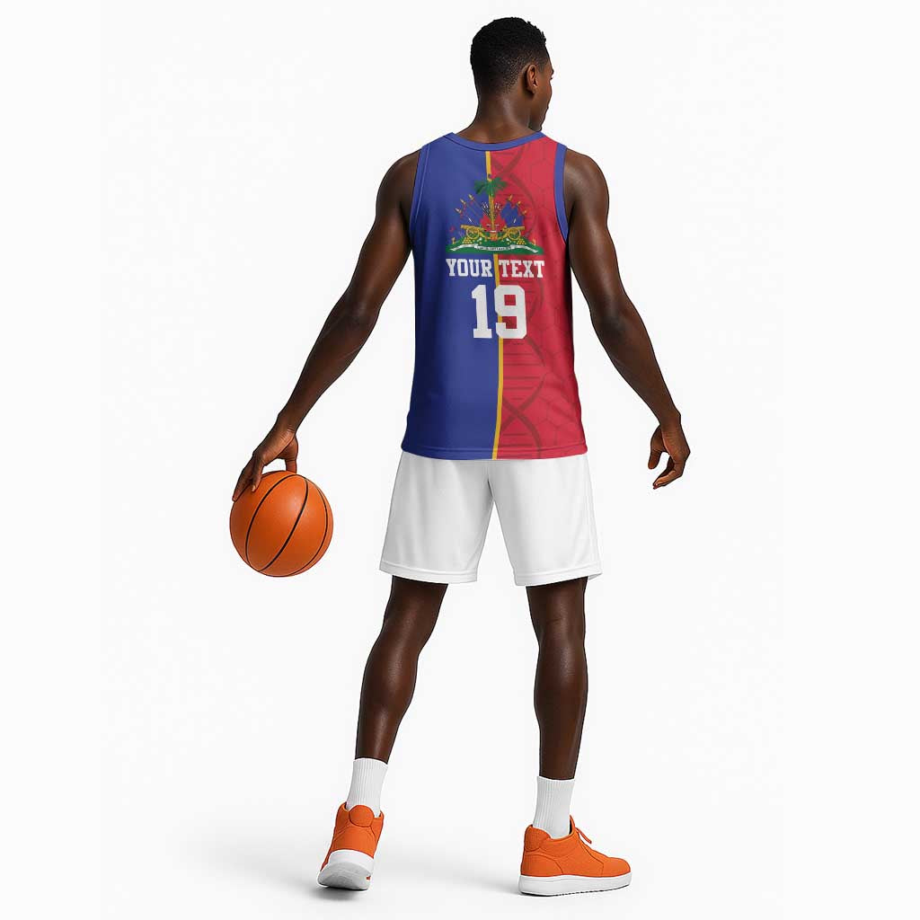 Custom Afro-Haiti Football Basketball Jersey It's In My DNA - African Pride