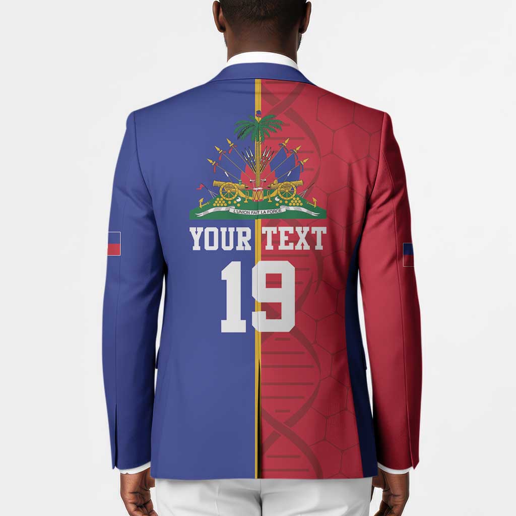 Custom Afro-Haiti Football Blazer It's In My DNA - African Pride