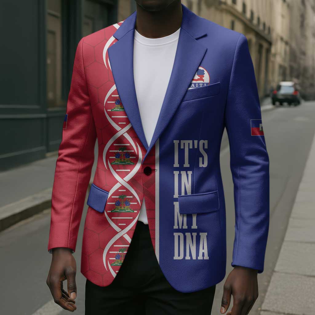 Custom Afro-Haiti Football Blazer It's In My DNA - African Pride