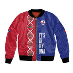 Custom Afro-Haiti Football Bomber Jacket It's In My DNA - African Pride