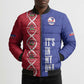 Custom Afro-Haiti Football Bomber Puffer Jacket It's In My DNA - African Pride
