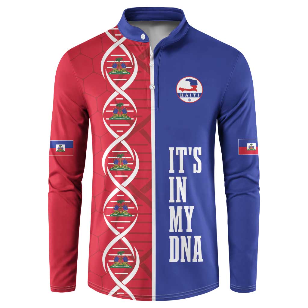 Custom Afro-Haiti Football Button Sweatshirt It's In My DNA